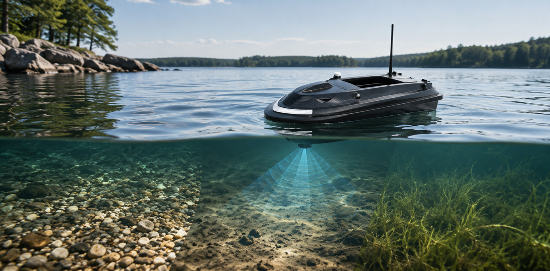 How to Find Gravel, Silt and Weed With Bait Boat Sonar
