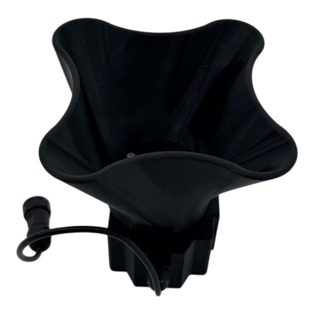 Sailvvay UK X-Series bait spreader in black with AUX power cable for Sailvvay bait boats